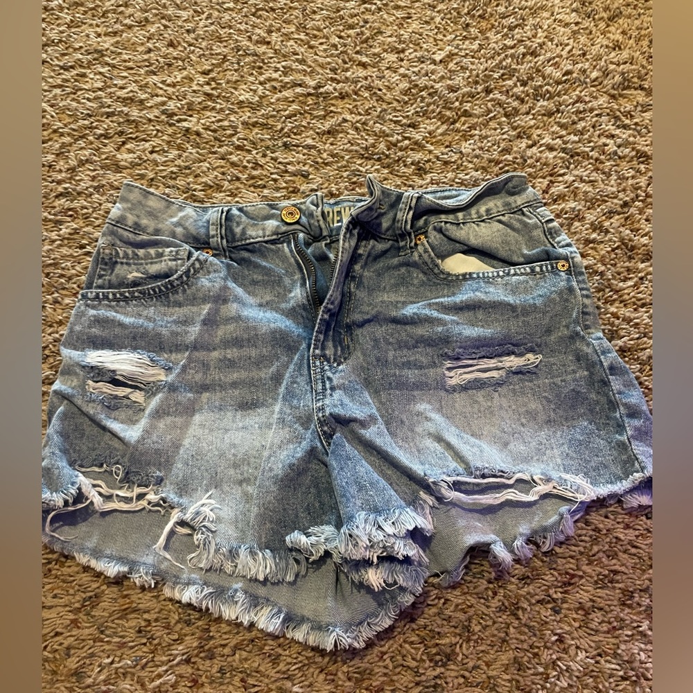 light colored jean shorts